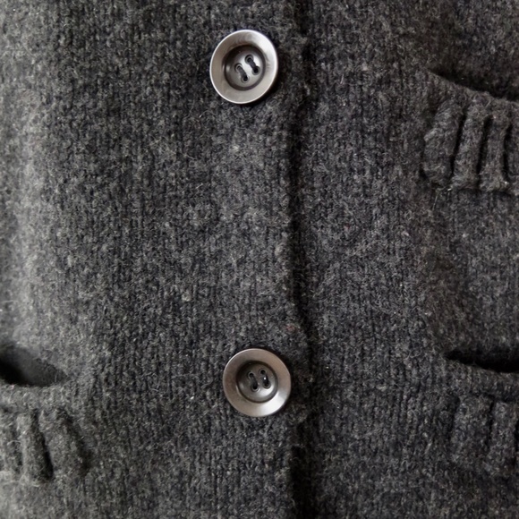 J.Crew Thick Cashmere Cardigan Jacket Heather Grey Sweater - Picture 3 of 9